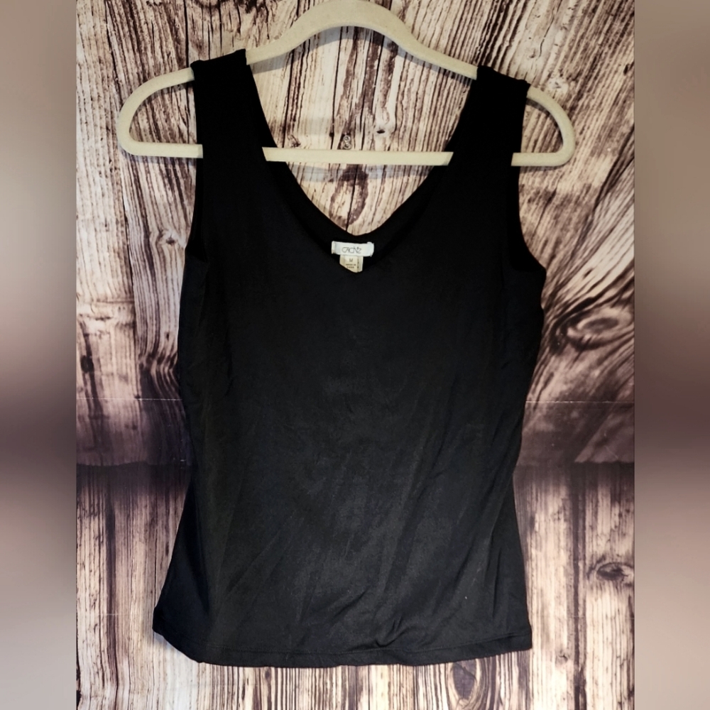 Cache Black Sleeveless Top